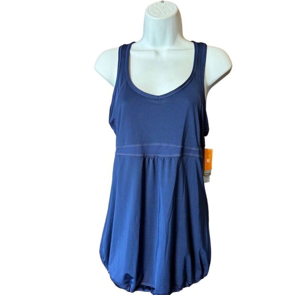 Lucy Women's Blue Racerback Running Tank Top Size M Sleeveless Activewear